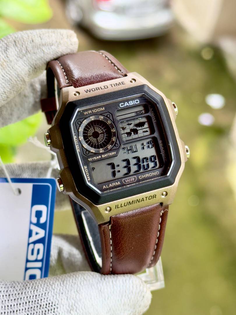 CASIO AE-1200 Illuminator Camel Brown - J1231