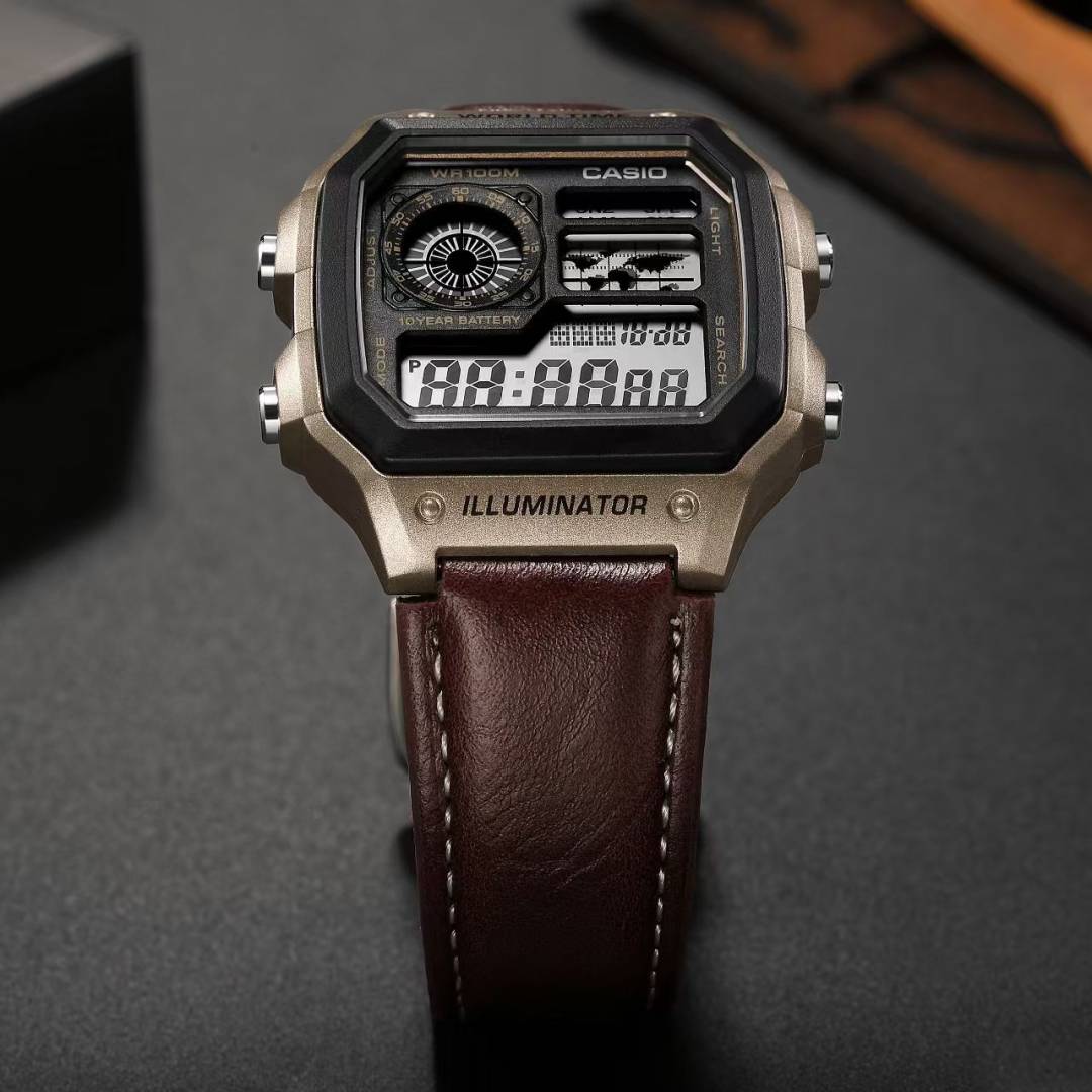 CASIO AE-1200 Illuminator Camel Brown - J1231