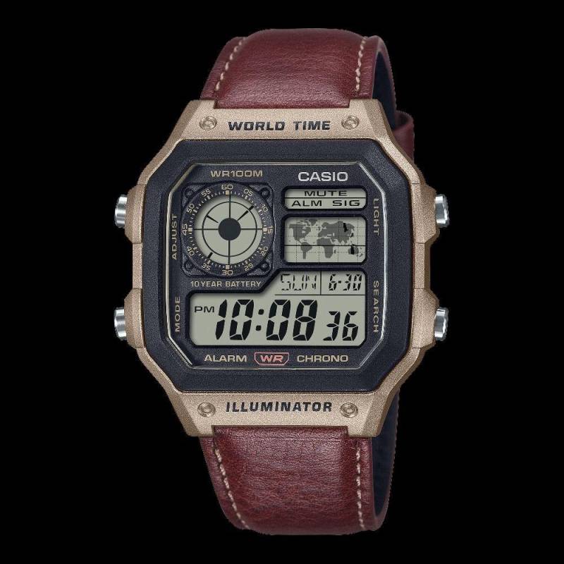 CASIO AE-1200 Illuminator Camel Brown - J1231