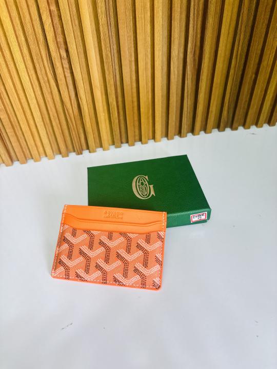 12 GOYARD ORANGE  CARD HOLDER WALLET