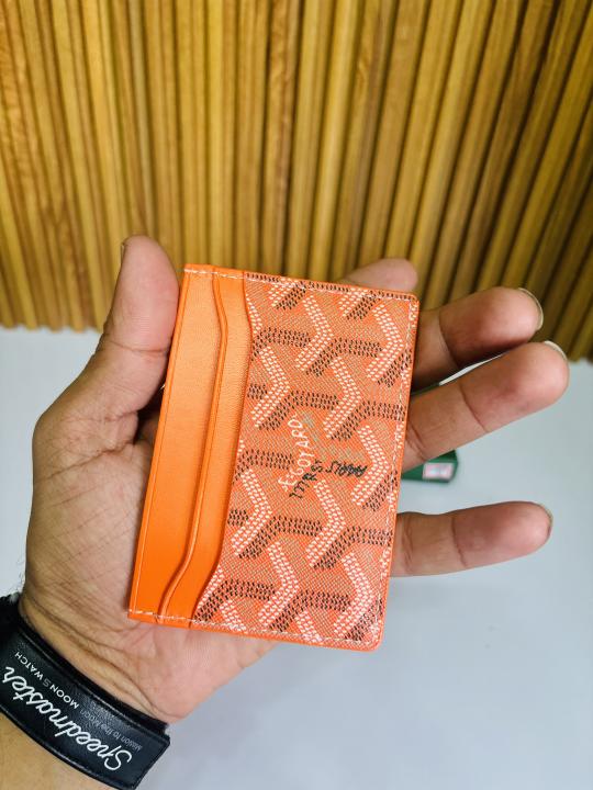 12 GOYARD ORANGE  CARD HOLDER WALLET
