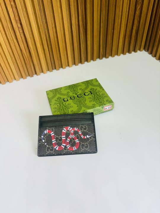 363 GUCC_I BLACK SNACK  CARD HOLDER WALLET