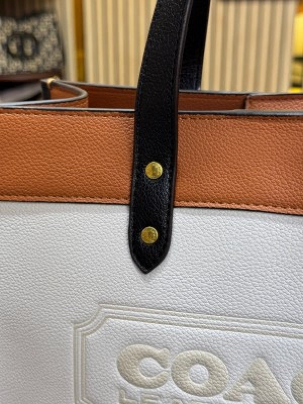 Coach_Field_Tote_Bag_Two_Tone_In_Colorblock_Signature_With_Double_Og_Box_And_DustBag_Including_CarryBag_(Brown)