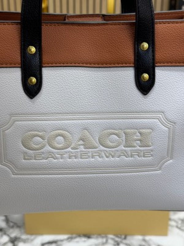 Coach_Field_Tote_Bag_Two_Tone_In_Colorblock_Signature_With_Double_Og_Box_And_DustBag_Including_CarryBag_(Brown)