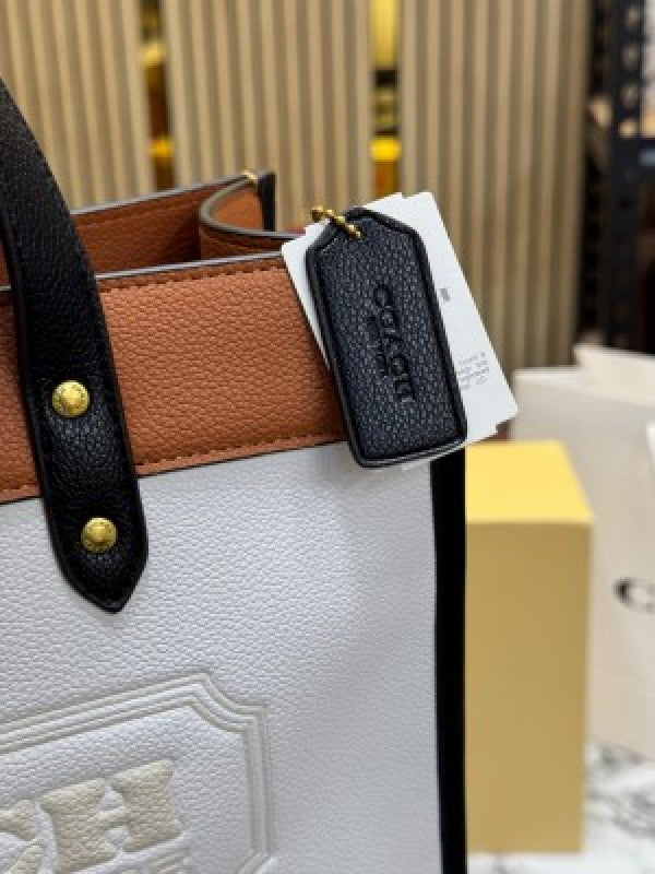 Coach_Field_Tote_Bag_Two_Tone_In_Colorblock_Signature_With_Double_Og_Box_And_DustBag_Including_CarryBag_(Brown)