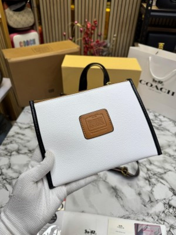 Coach_Field_Tote_Bag_Two_Tone_In_Colorblock_Signature_With_Double_Og_Box_And_DustBag_Including_CarryBag_(Brown)